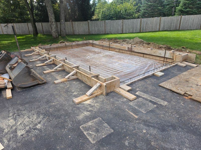 Concrete Slab for Single Car Garage in Nashua NH image